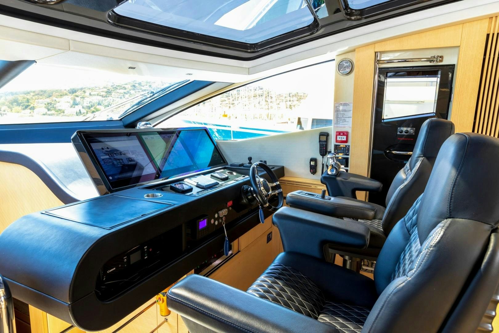 inside of a bus aboard SKYFALL Yacht for Sale