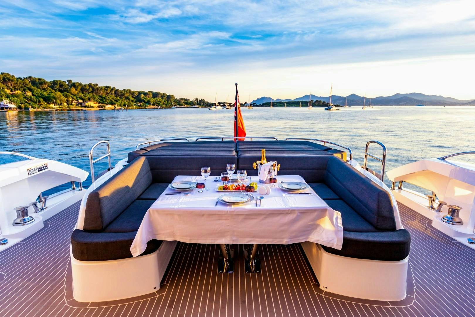 a boat on the water aboard SKYFALL Yacht for Sale