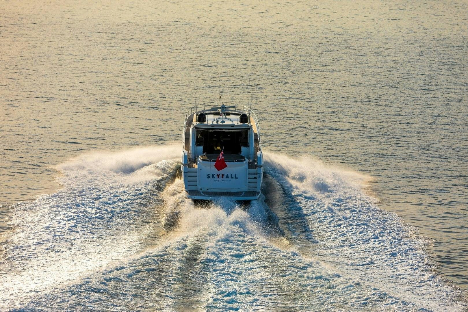 a boat on the water aboard SKYFALL Yacht for Sale