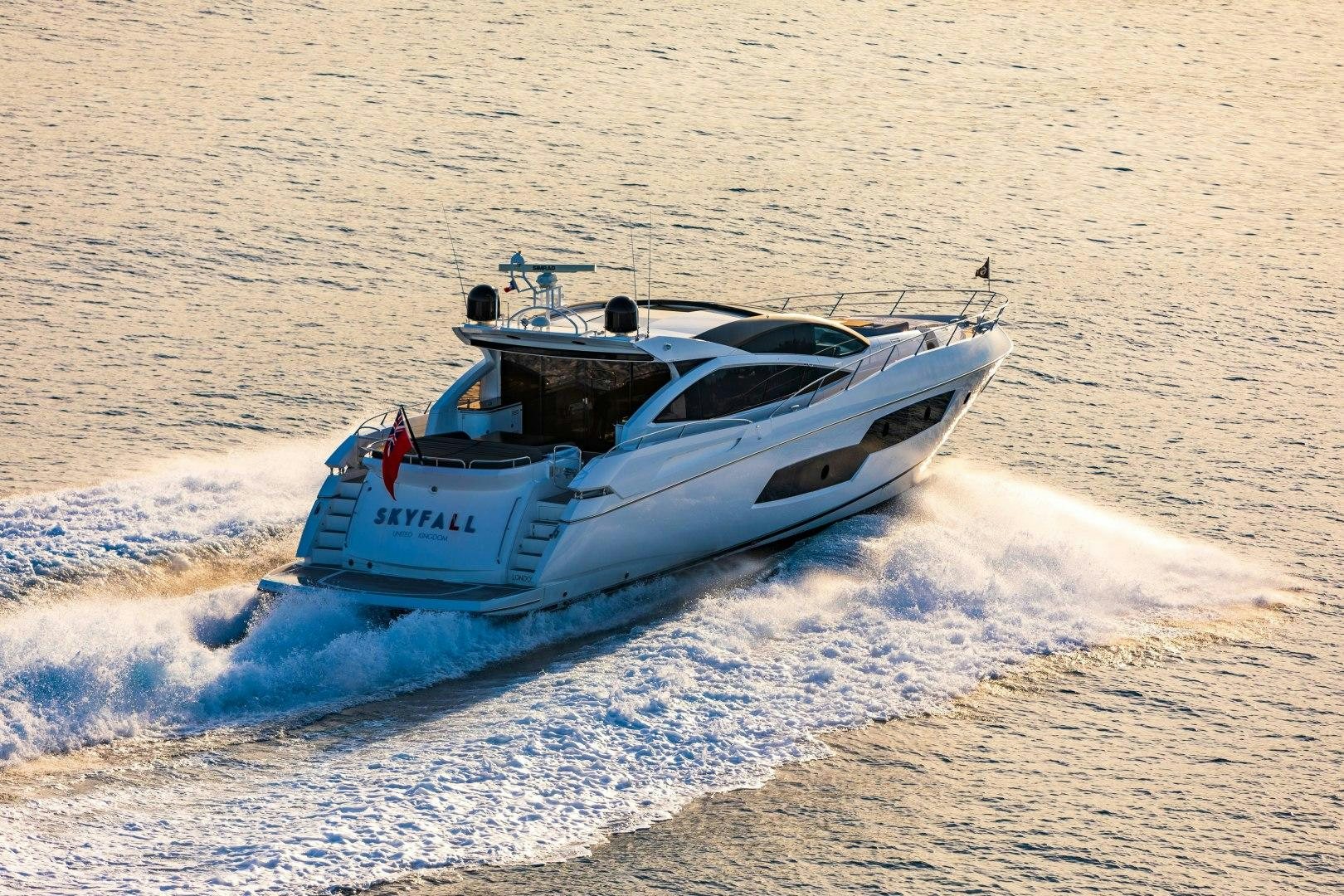 a car driving on a dirt road aboard SKYFALL Yacht for Sale