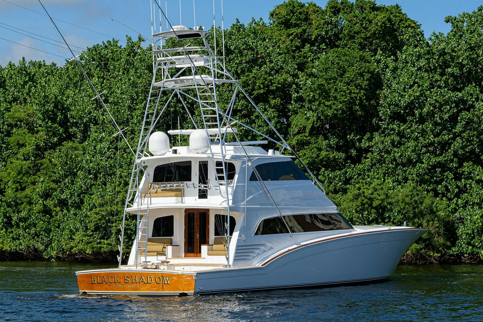 a boat on the water aboard BLACK SHADOW Yacht for Sale