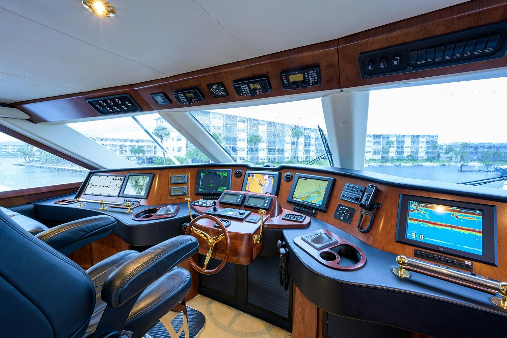 inside of a train aboard BLACK SHADOW Yacht for Sale