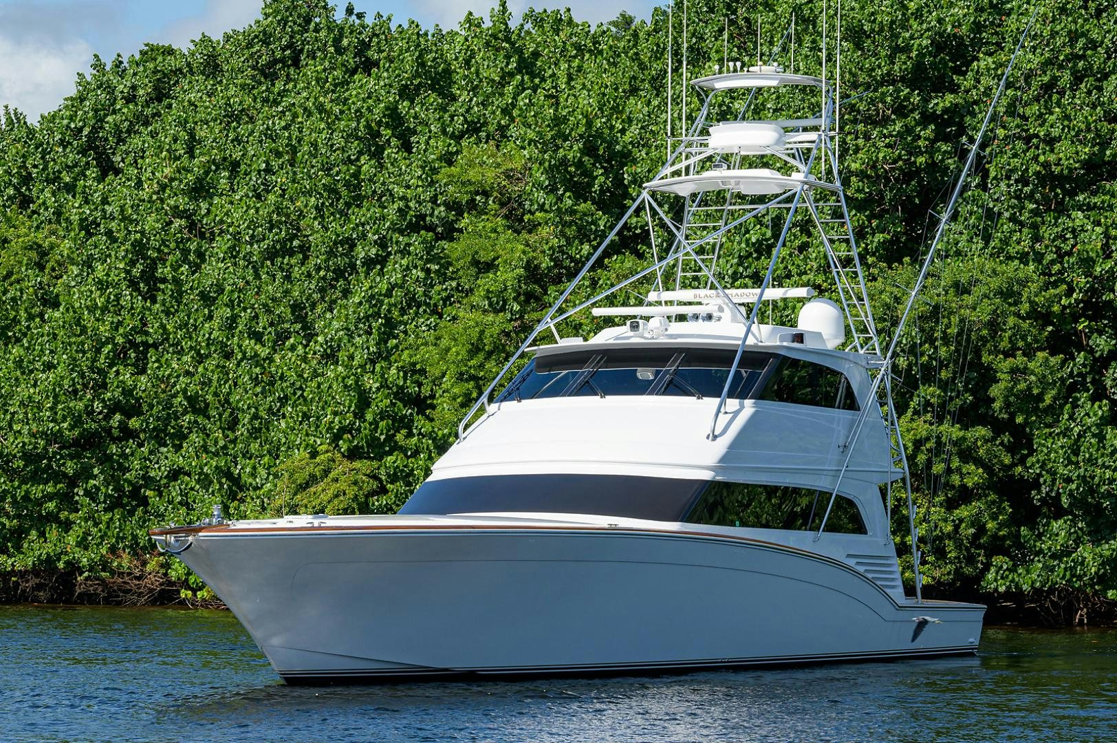 a boat on the water aboard BLACK SHADOW Yacht for Sale
