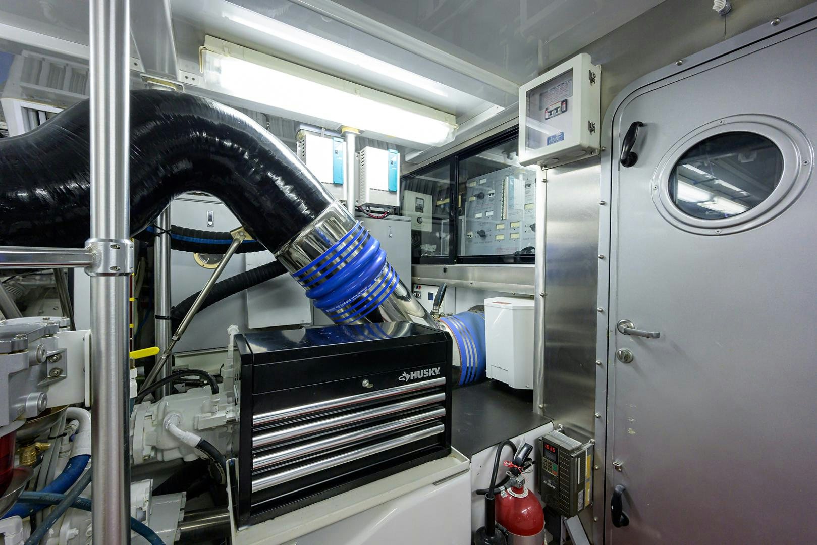 inside of a vehicle aboard BLACK SHADOW Yacht for Sale