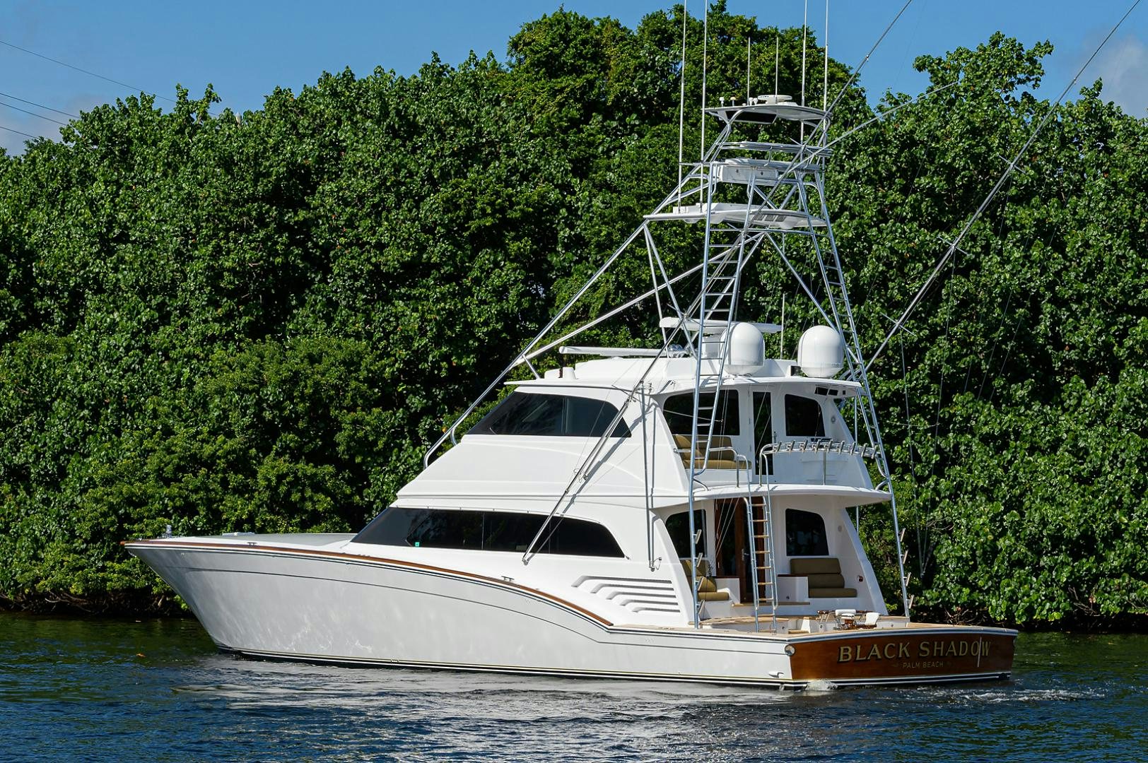 a boat on the water aboard BLACK SHADOW Yacht for Sale