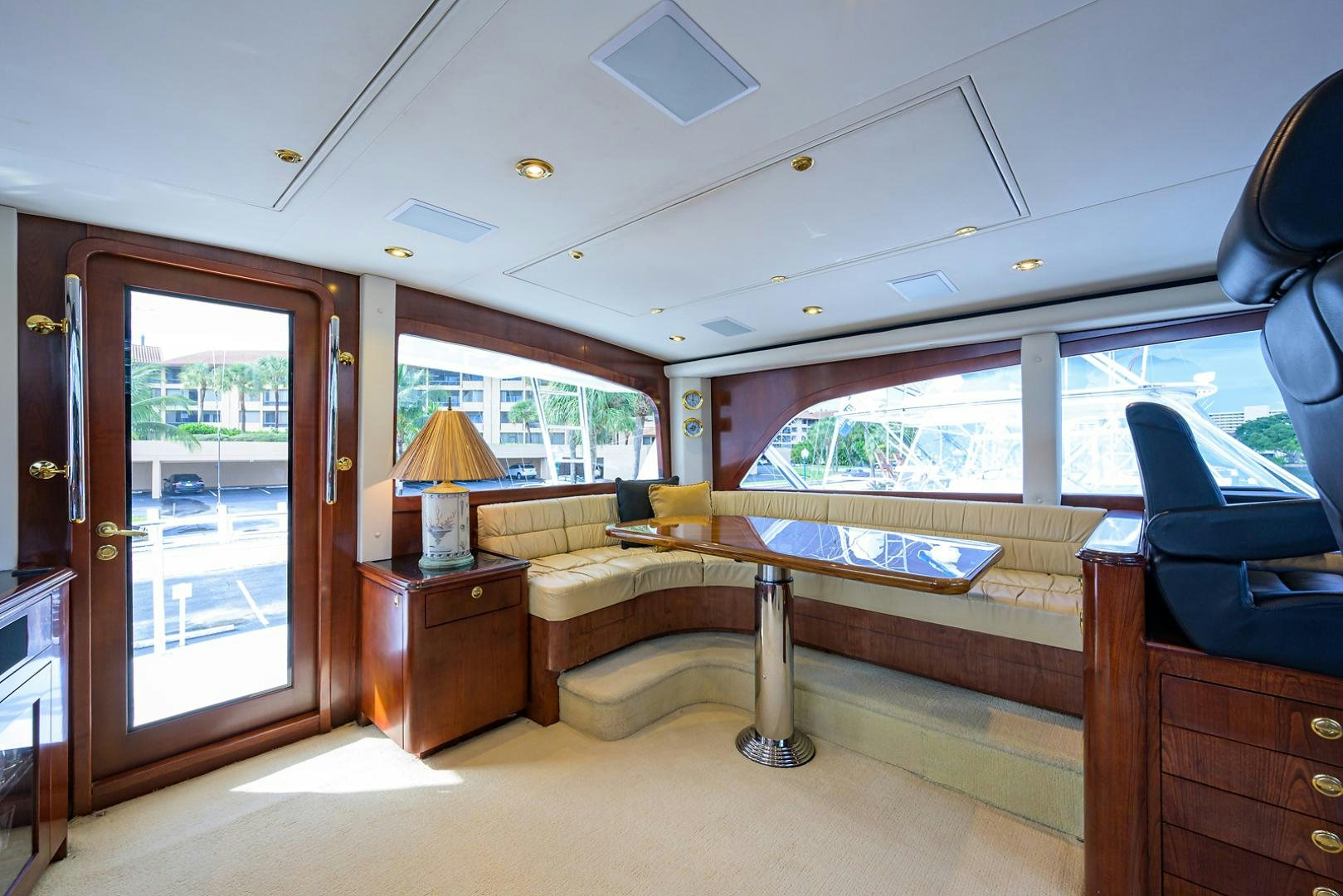 inside of a car aboard BLACK SHADOW Yacht for Sale