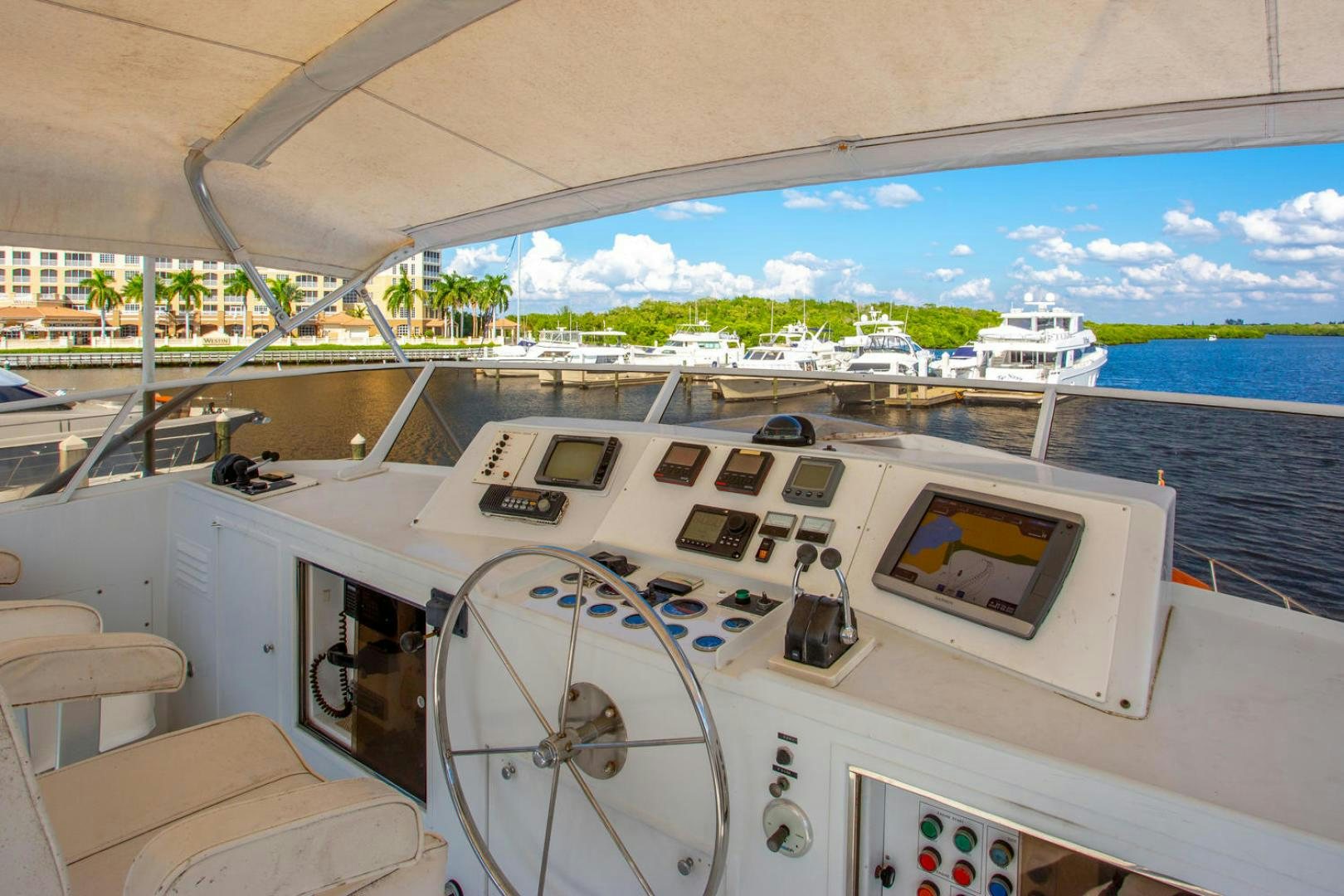 a boat on the water aboard HIGH MILEAGE Yacht for Sale