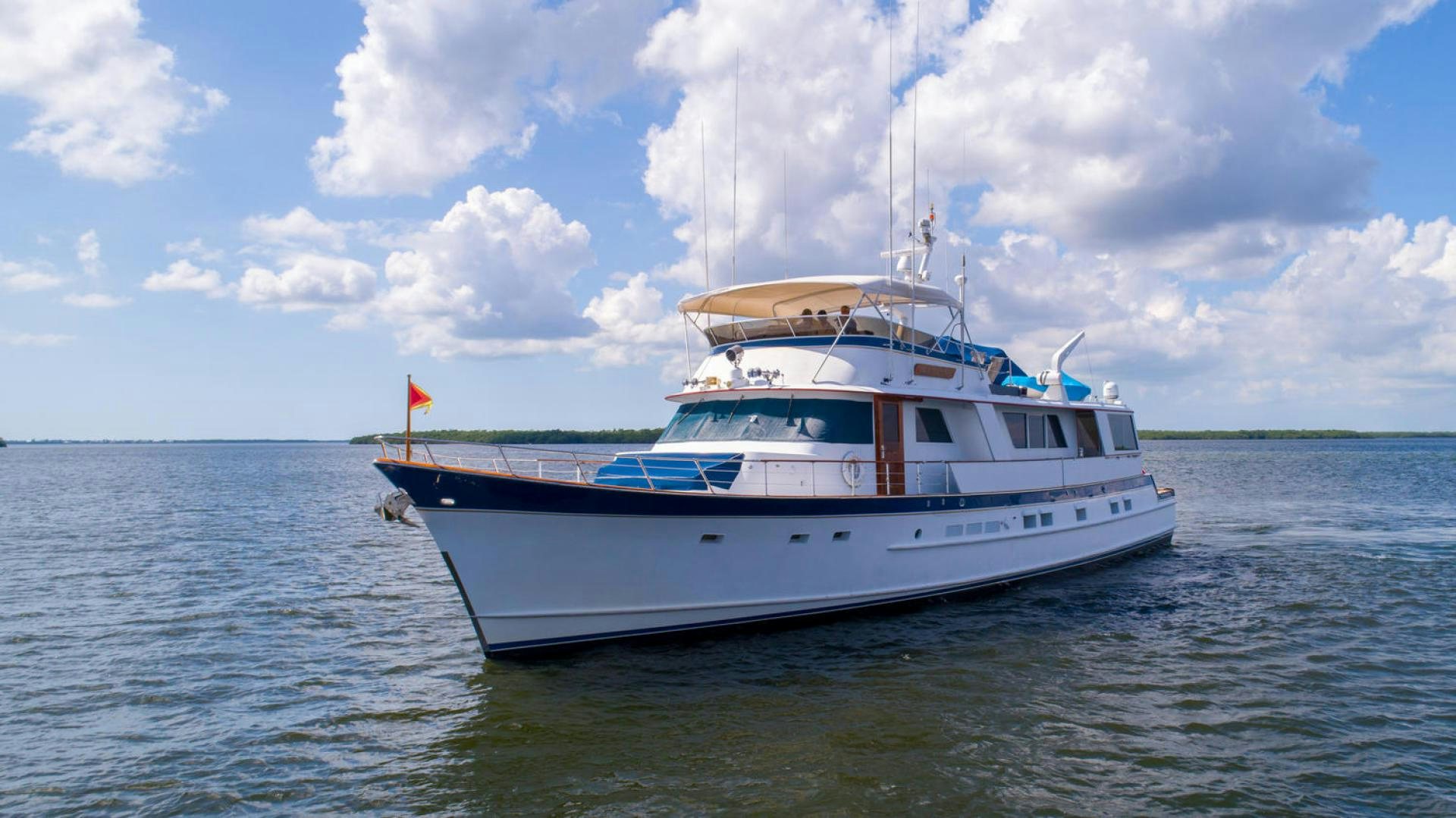 a boat in the water aboard HIGH MILEAGE Yacht for Sale