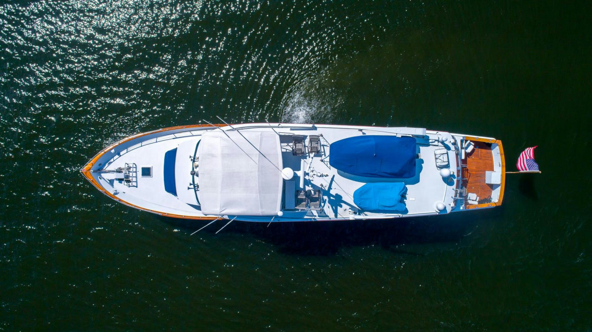 a boat in the water aboard HIGH MILEAGE Yacht for Sale