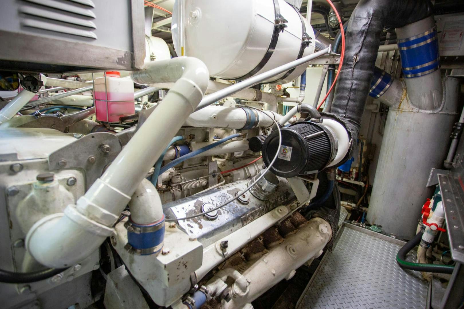 close-up of a machine aboard HIGH MILEAGE Yacht for Sale
