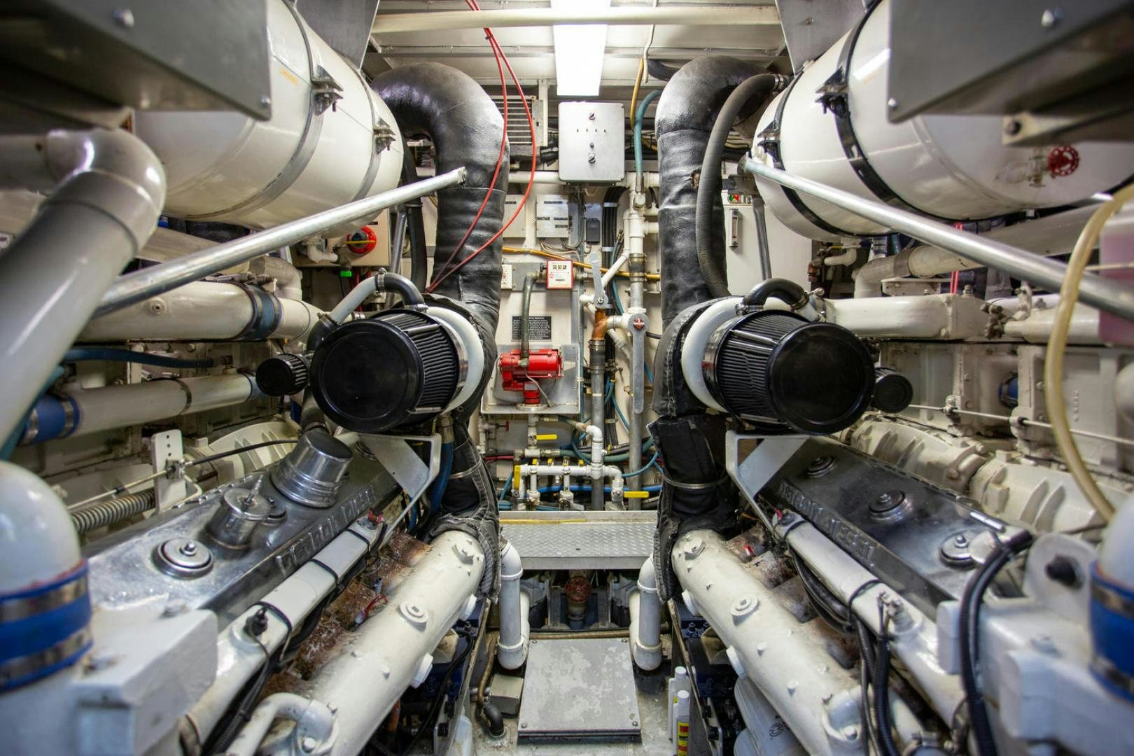 a close-up of a machine aboard HIGH MILEAGE Yacht for Sale