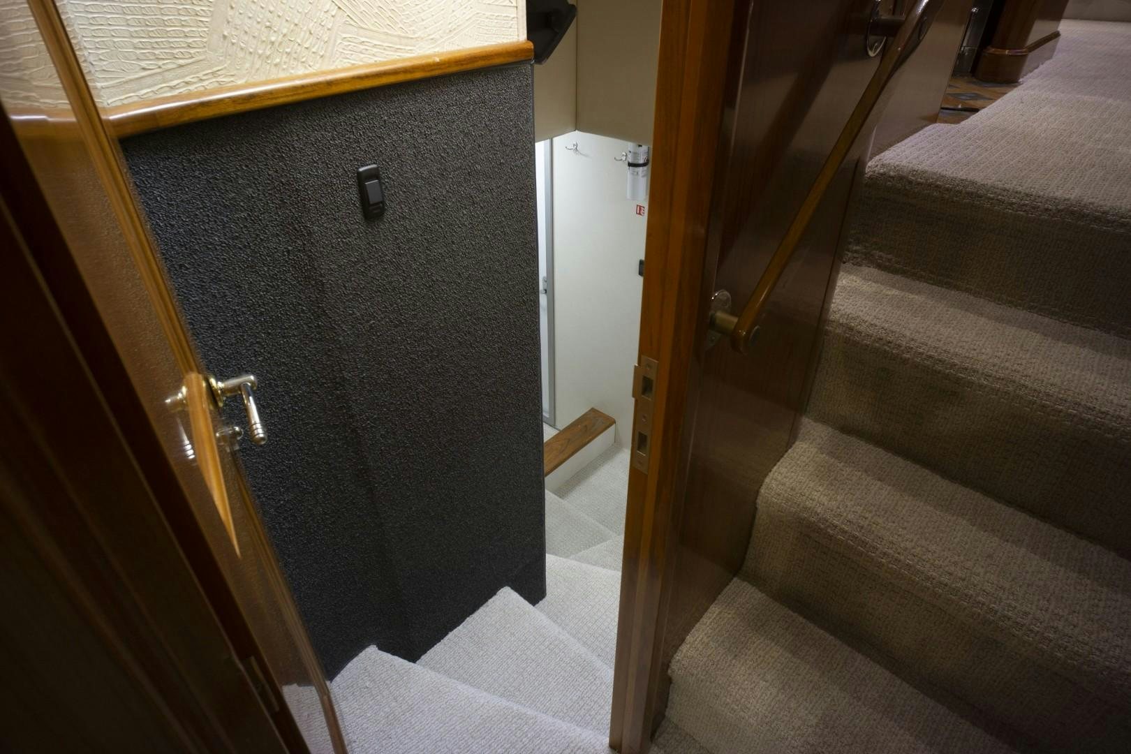 a door open to a room aboard REEL DEAL Yacht for Sale