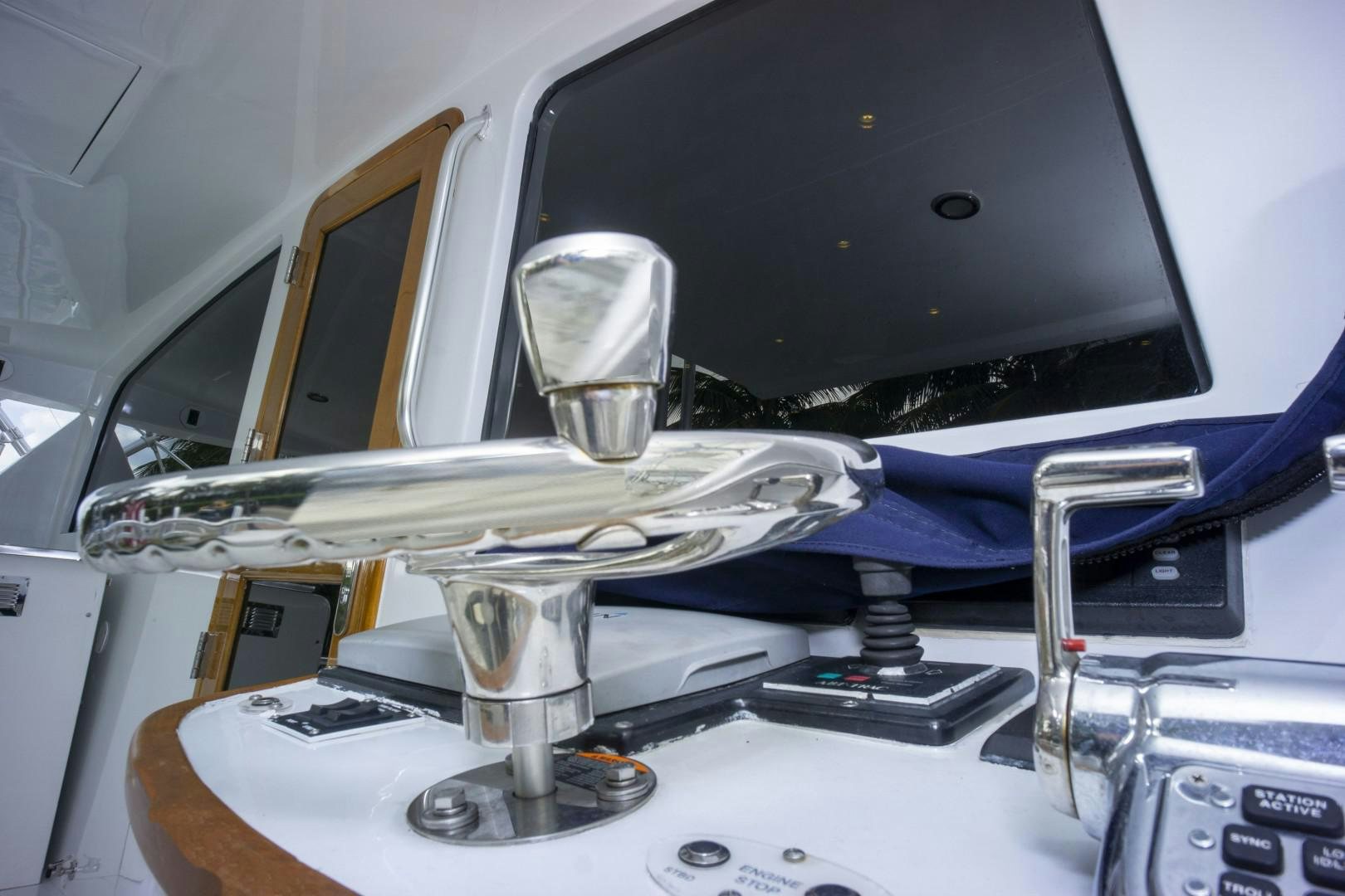 a close-up of a machine aboard REEL DEAL Yacht for Sale