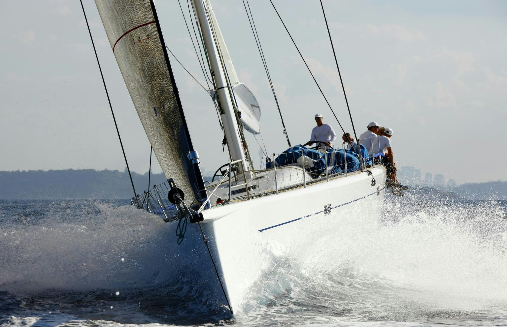 a boat with people on it aboard SINGULARITY Yacht for Sale