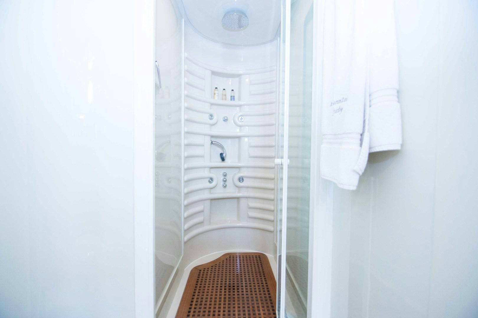 a white electrical device aboard ENCHANTED LADY Yacht for Sale