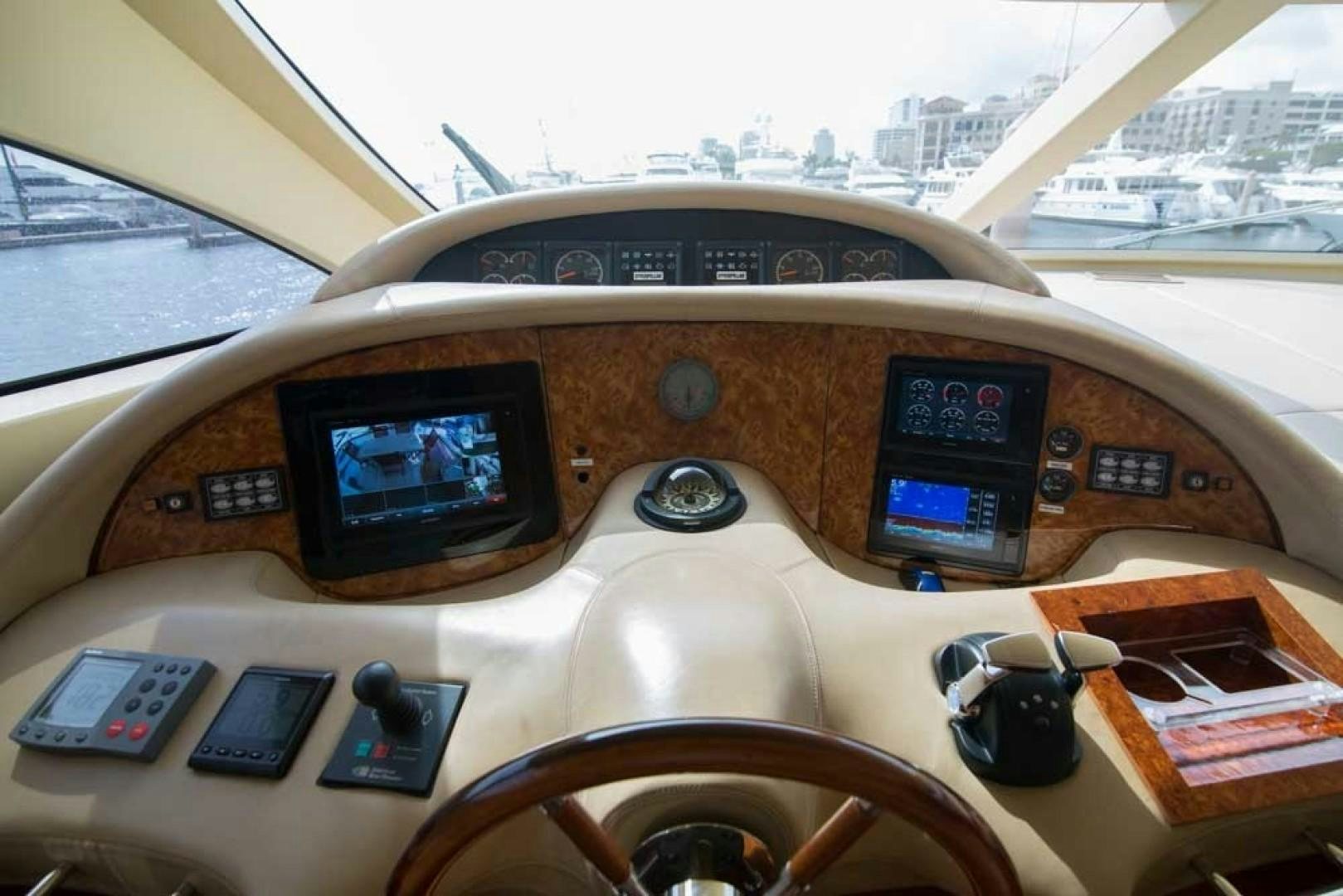 the cockpit of an airplane aboard ENCHANTED LADY Yacht for Sale