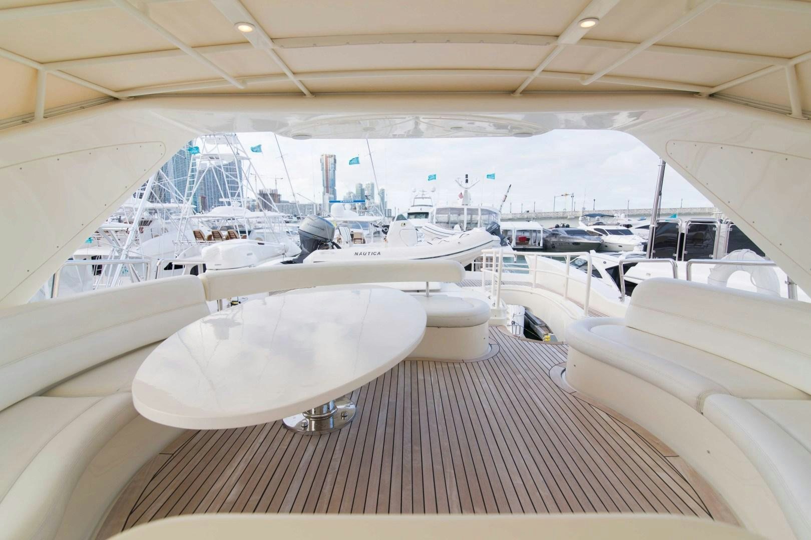 a row of white yachts aboard ENCHANTED LADY Yacht for Sale