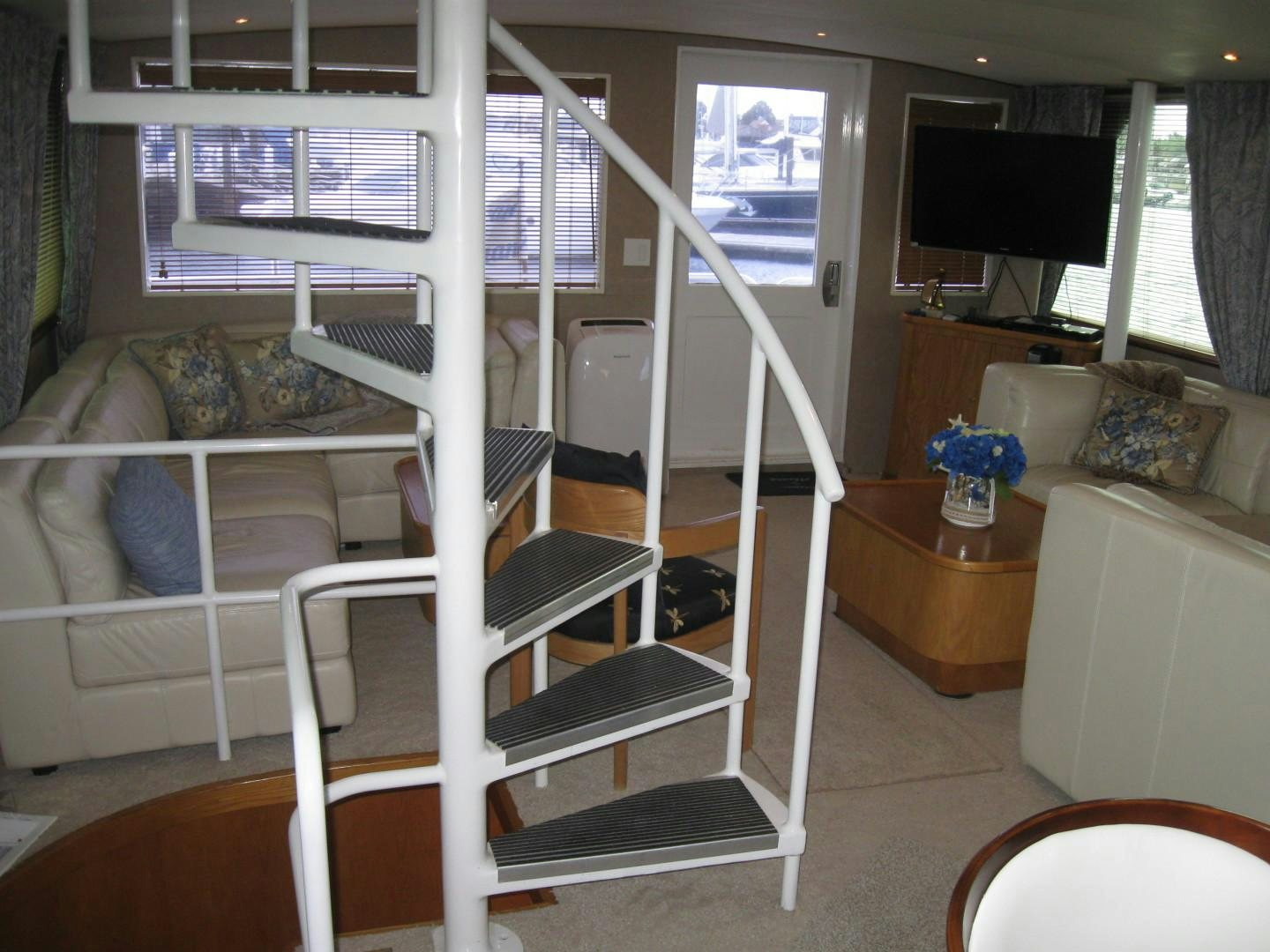 a set of bunk beds in a bedroom aboard OCEAN ROMANCE Yacht for Sale