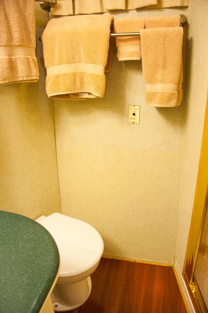 towels on a rack aboard OCEAN ROMANCE Yacht for Sale