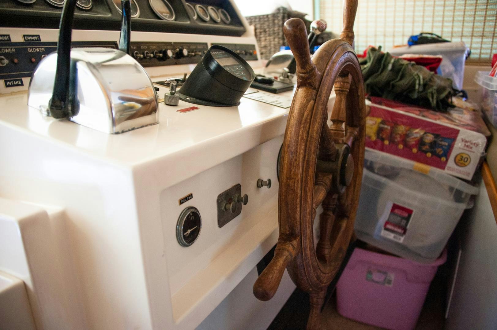 a fish on a white machine aboard OCEAN ROMANCE Yacht for Sale