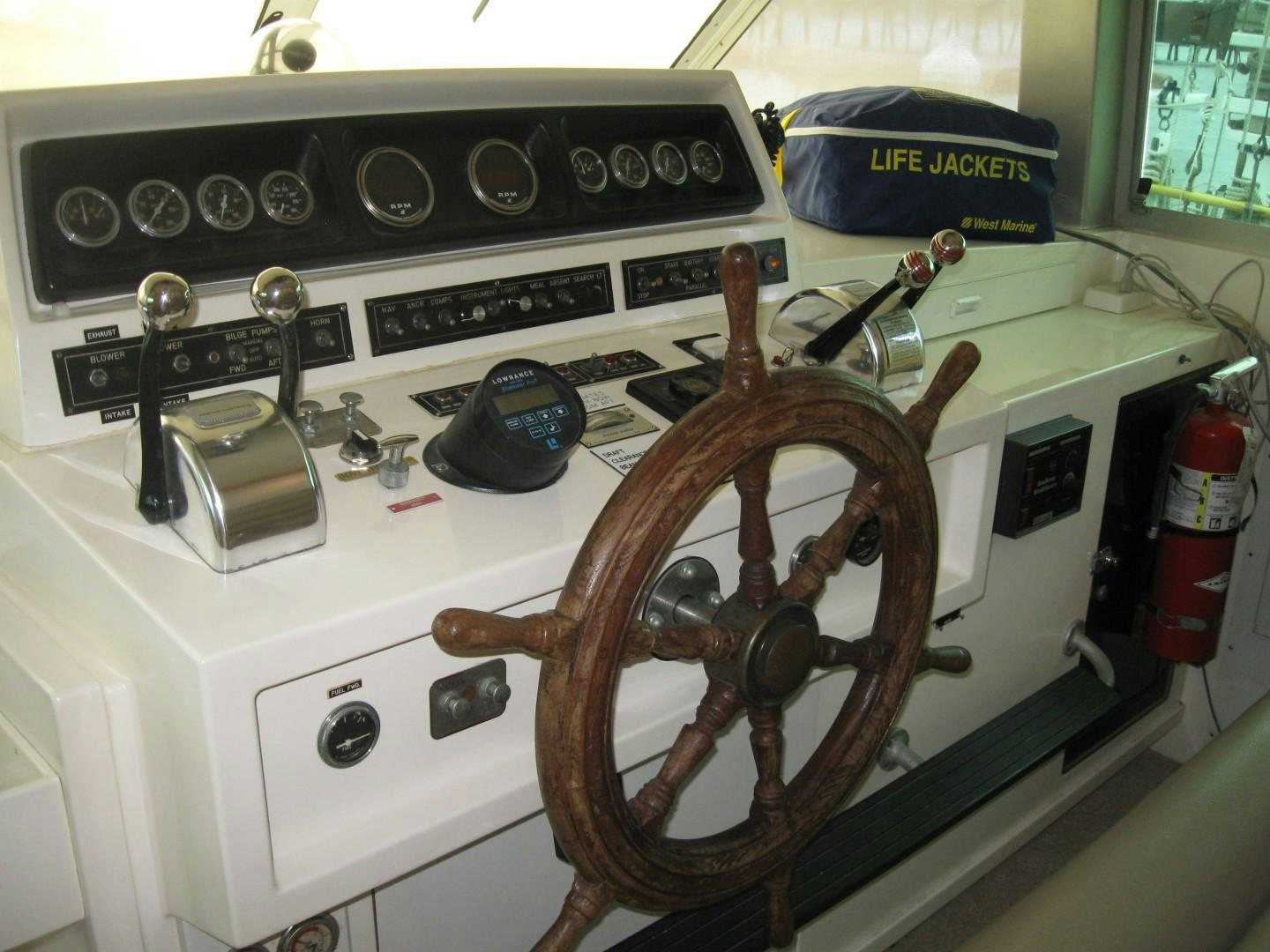 a machine with a fan and buttons aboard OCEAN ROMANCE Yacht for Sale
