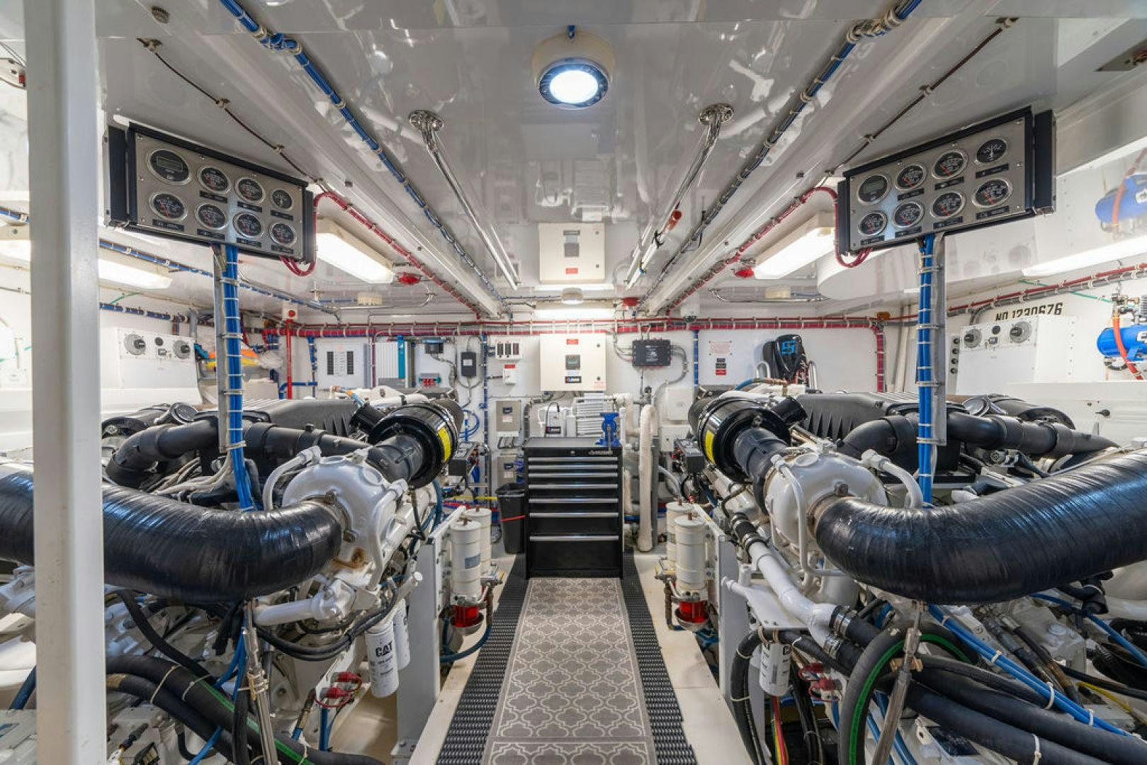 a room with many bicycles aboard LA MER Yacht for Sale