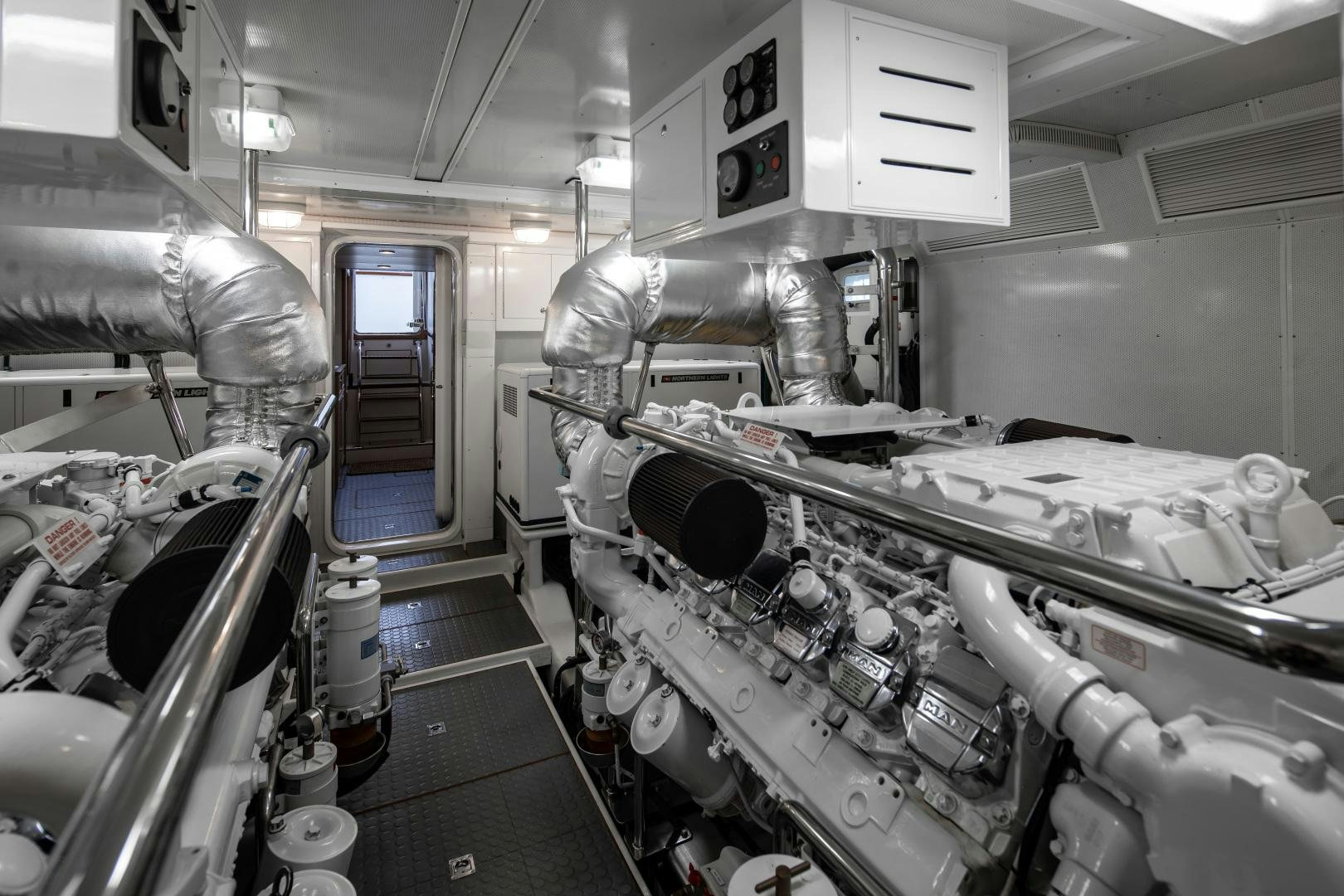 a room with machinery aboard CAPTIVA Yacht for Sale
