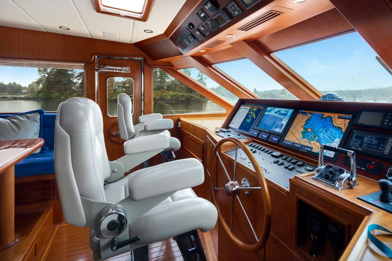 inside of a car aboard CAPTIVA Yacht for Sale