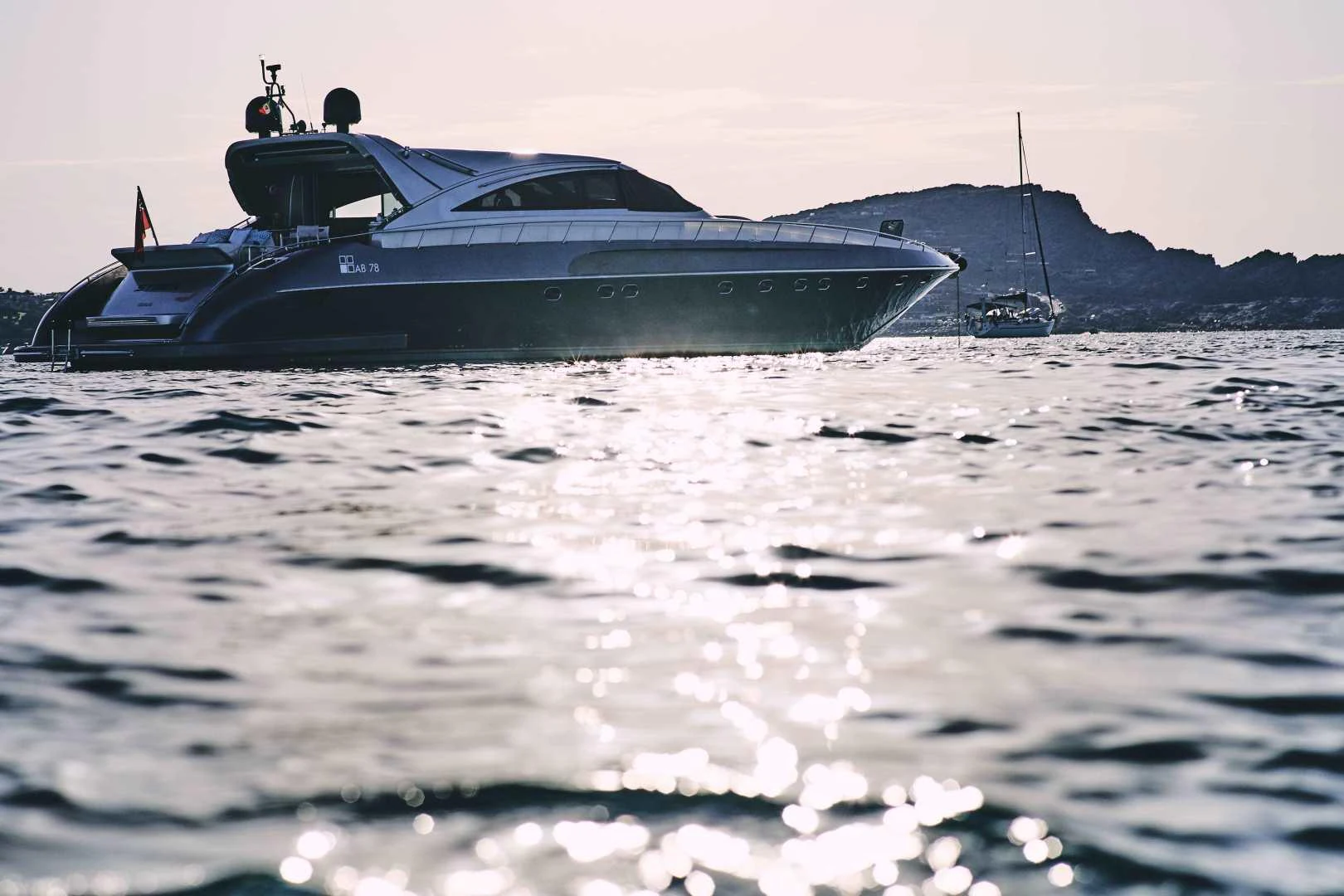 a boat in the water aboard TAYYARAH Yacht for Sale