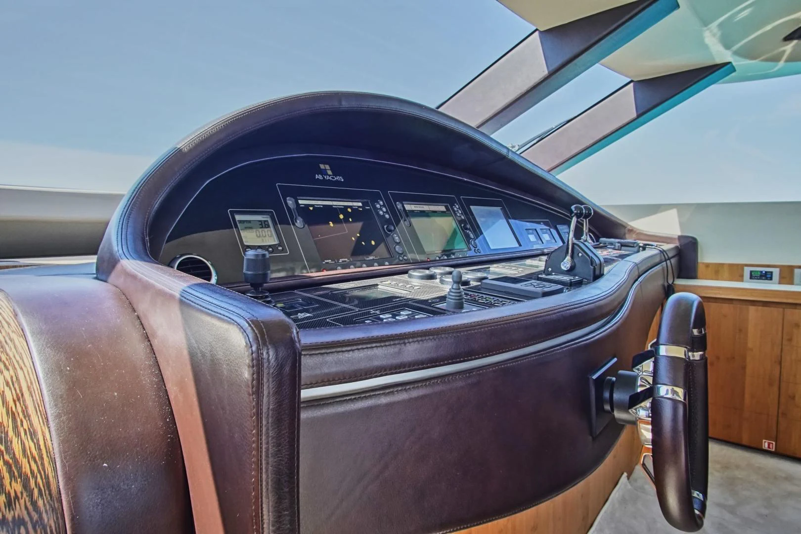 a car with a hood open aboard TAYYARAH Yacht for Sale