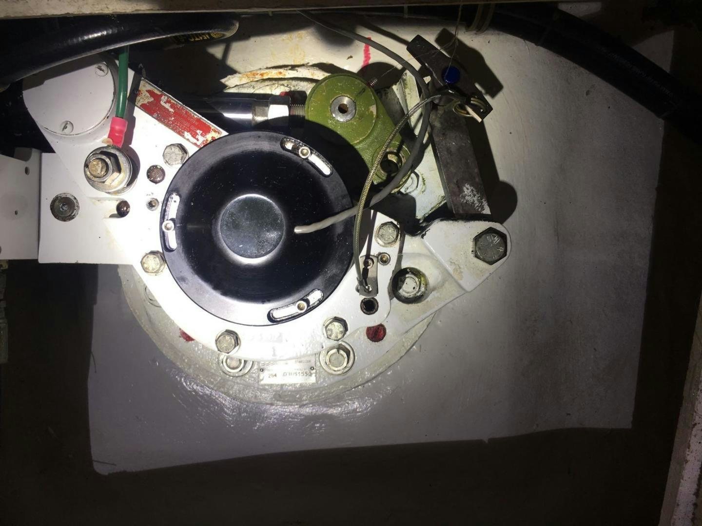 a white and black machine aboard No Name Yacht for Sale