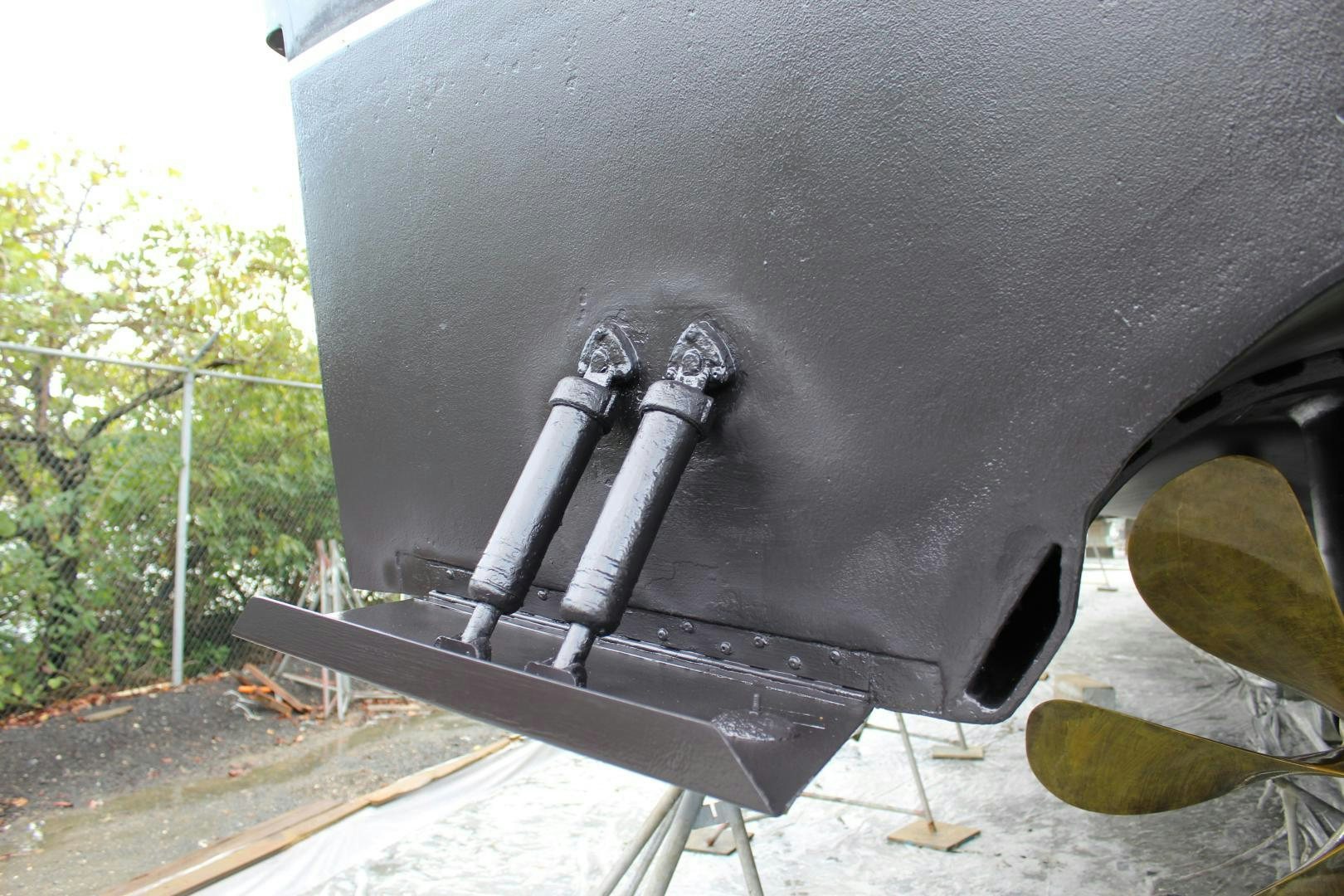 a machine on the ground aboard No Name Yacht for Sale