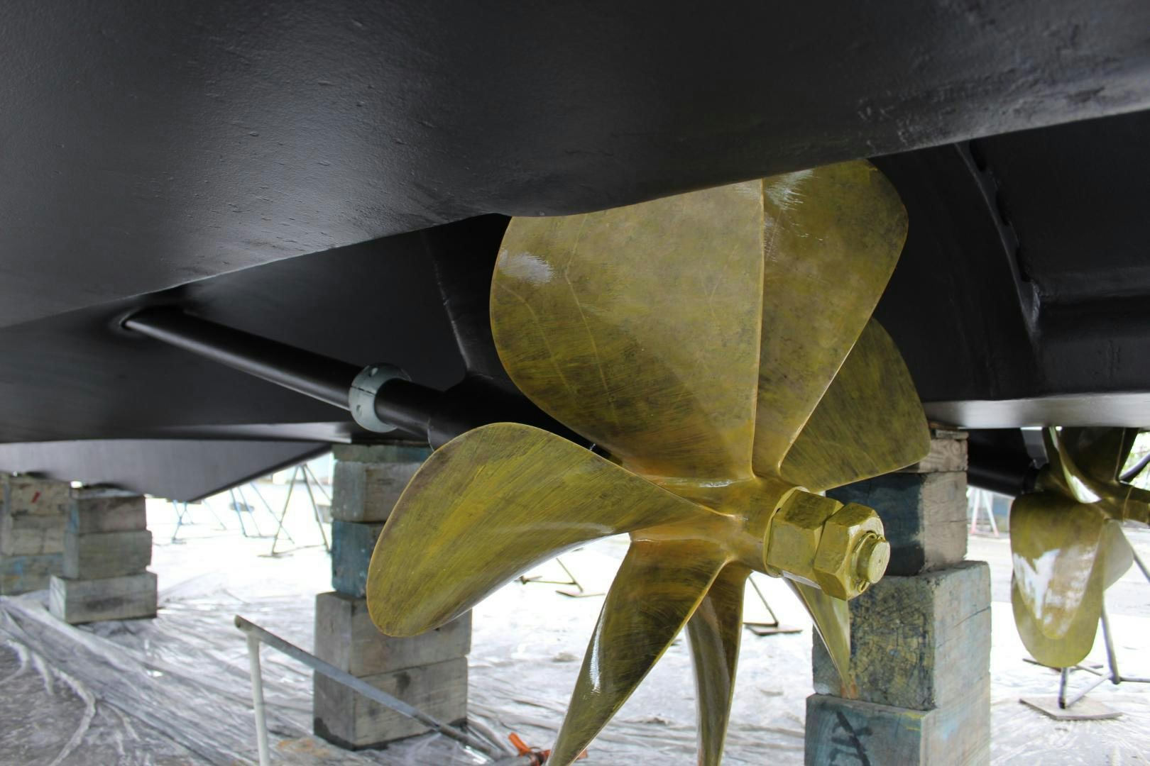 a large metal object aboard No Name Yacht for Sale