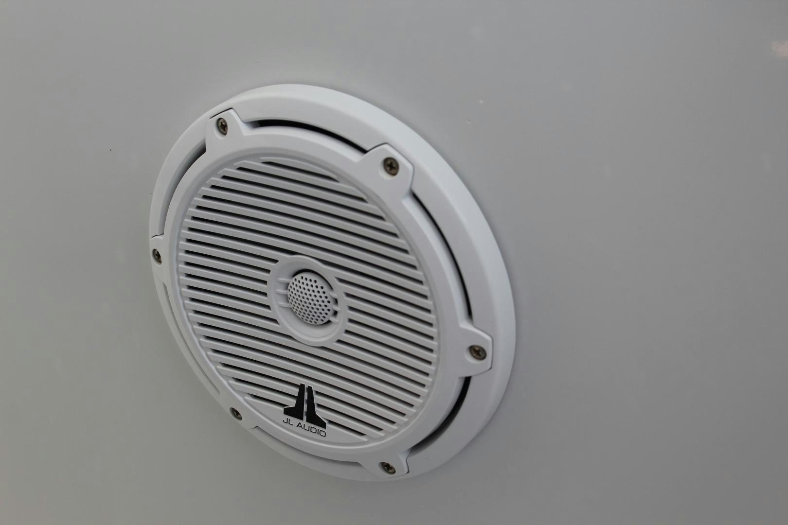 a white device with a black circle aboard No Name Yacht for Sale