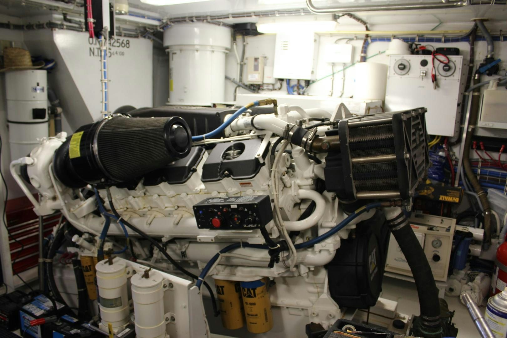 a machine with wires aboard No Name Yacht for Sale