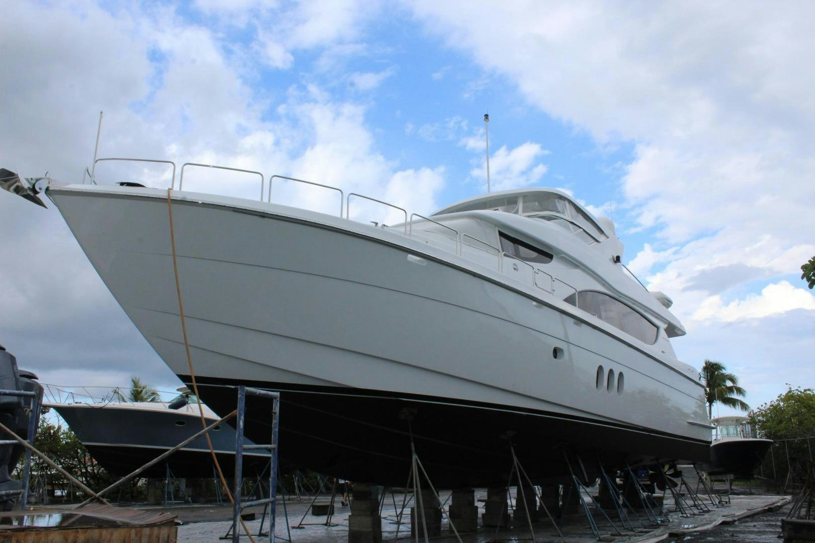 a large white boat aboard No Name Yacht for Sale