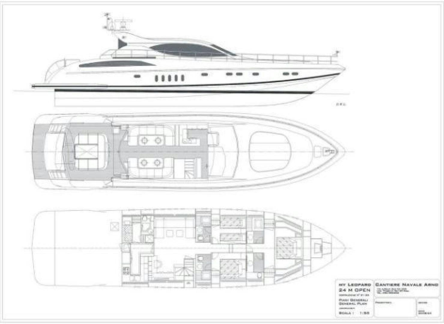 diagram, engineering drawing aboard TOBEKA Yacht for Sale