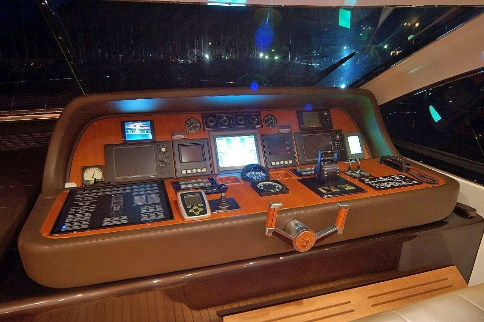 the inside of a cockpit aboard TOBEKA Yacht for Sale