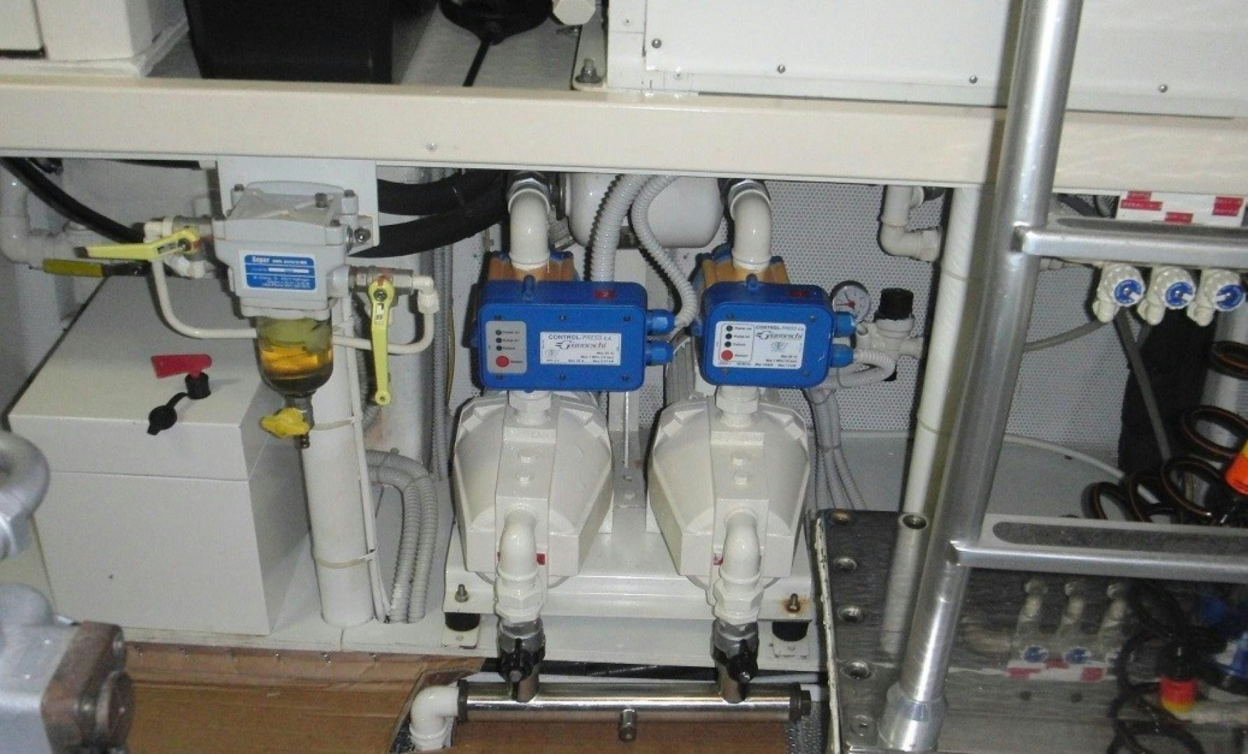 a close-up of a machine aboard TOBEKA Yacht for Sale