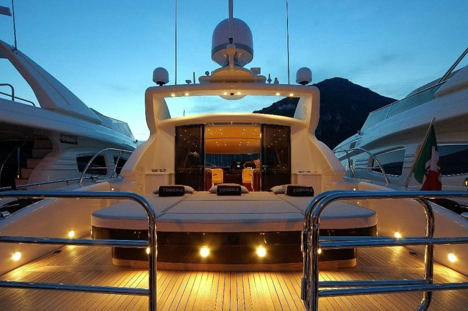 a boat on the water aboard TOBEKA Yacht for Sale