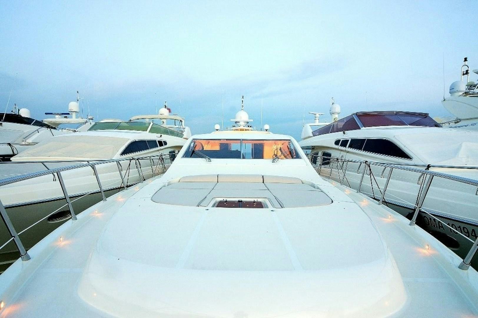 a group of yachts in a harbor aboard TOBEKA Yacht for Sale