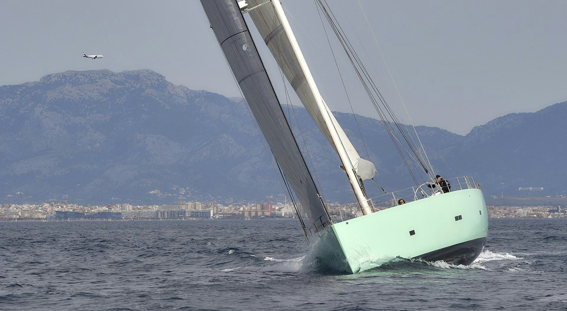a sailboat on the water aboard cool breeze Yacht for Sale