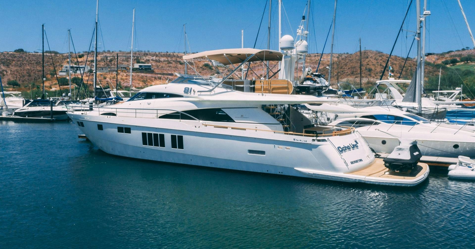 a boat in the water aboard OCHO UNO Yacht for Sale