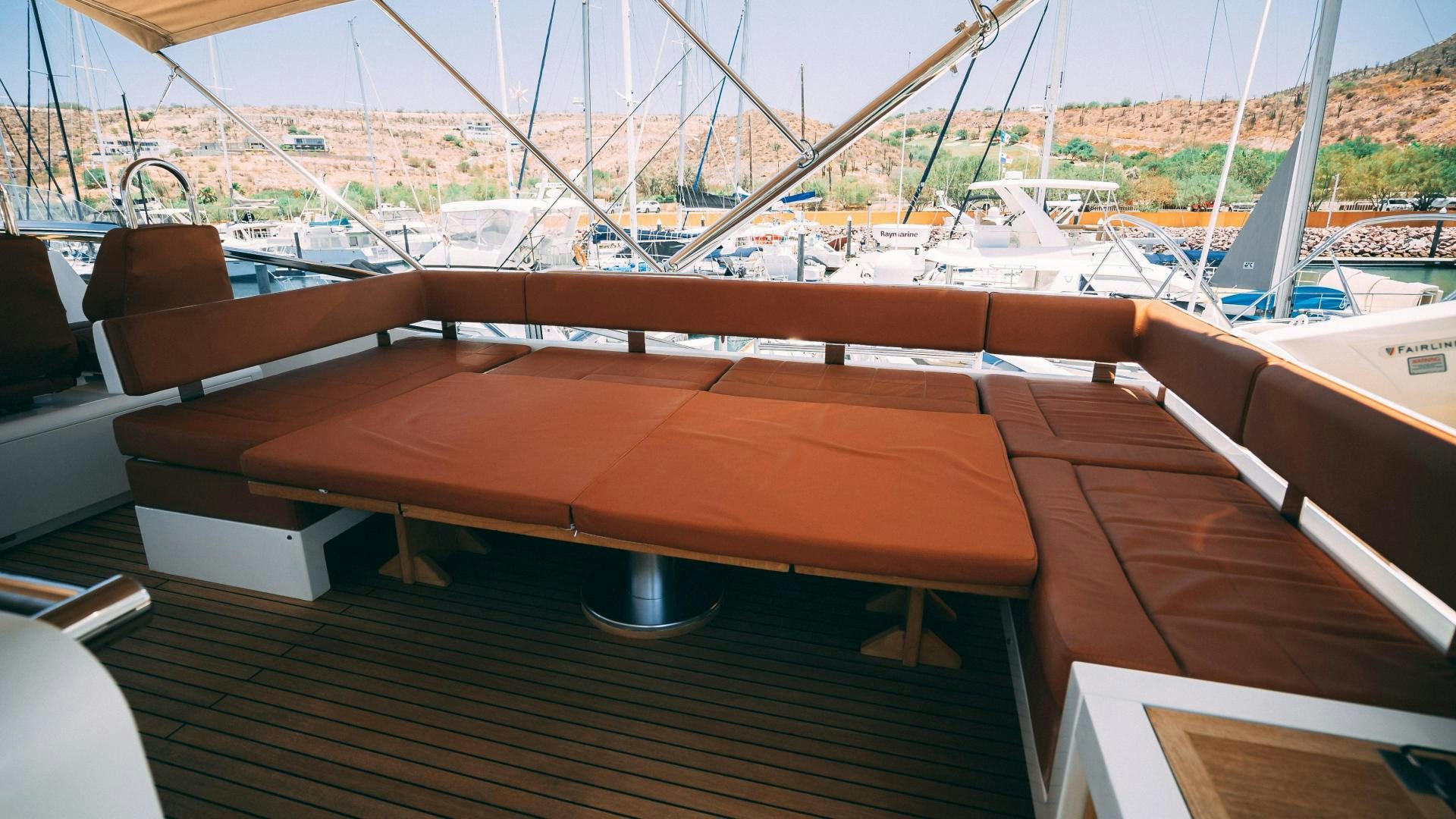 a boat on the water aboard OCHO UNO Yacht for Sale