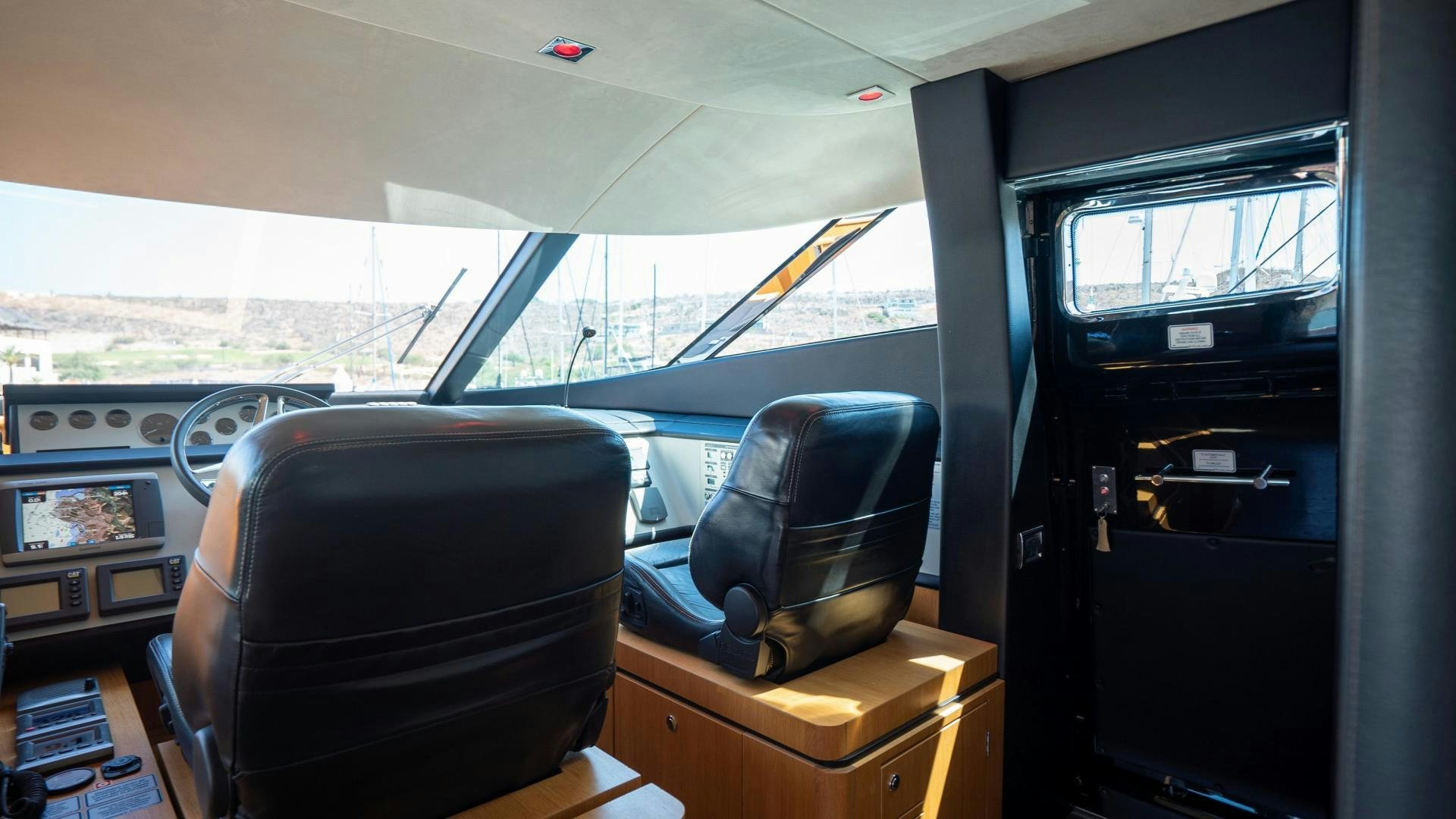 inside of a vehicle aboard OCHO UNO Yacht for Sale