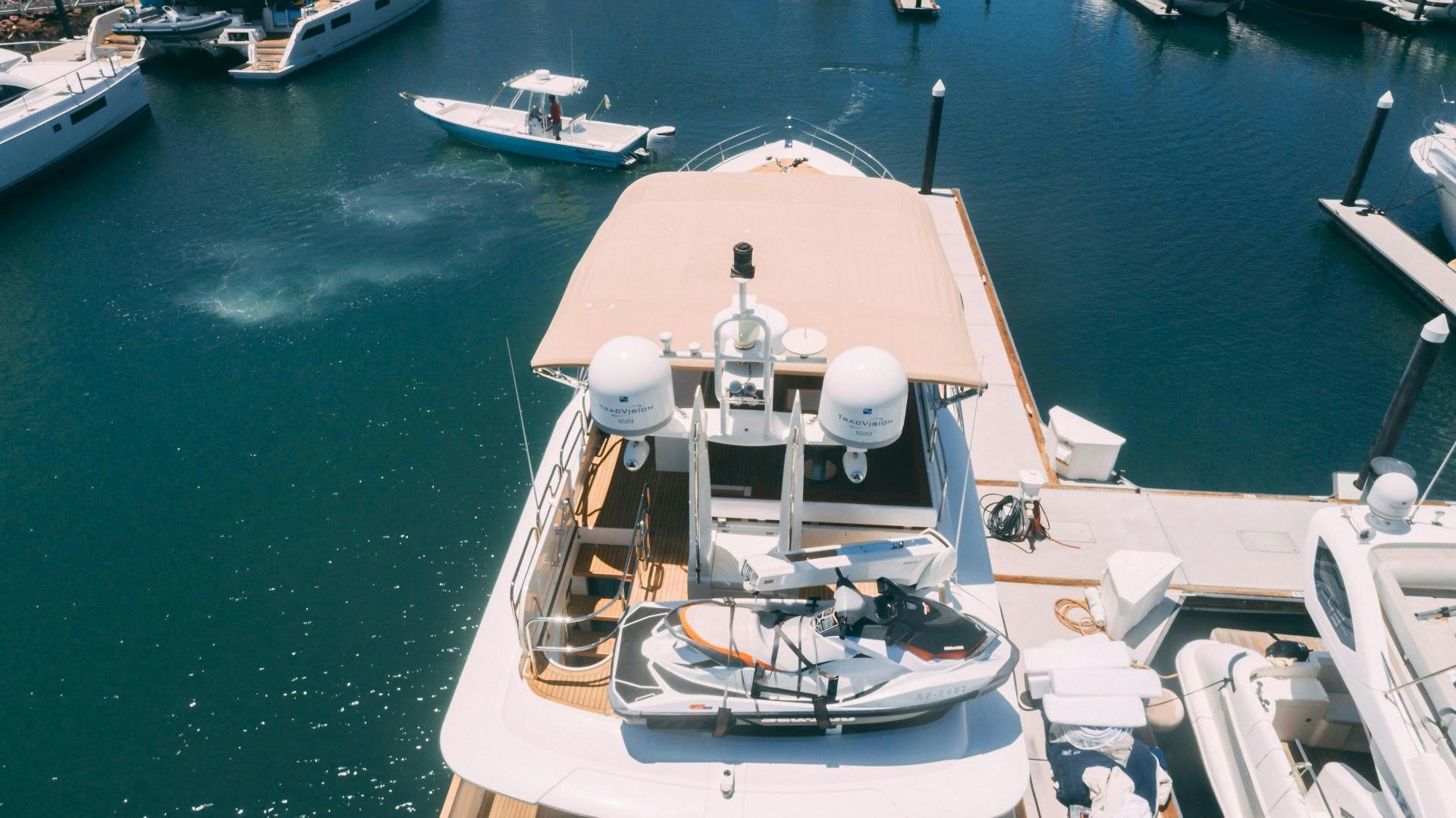 a boat in the water aboard OCHO UNO Yacht for Sale