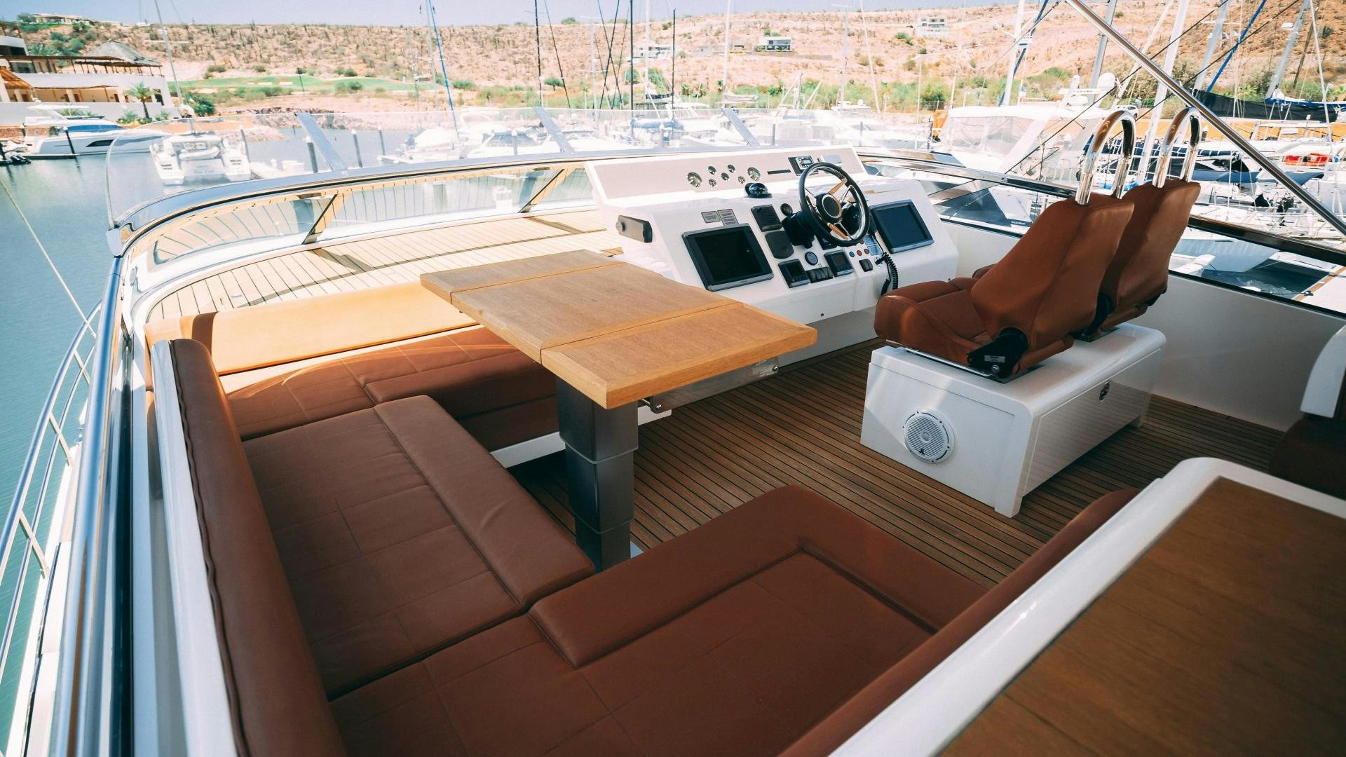 a boat on the water aboard OCHO UNO Yacht for Sale