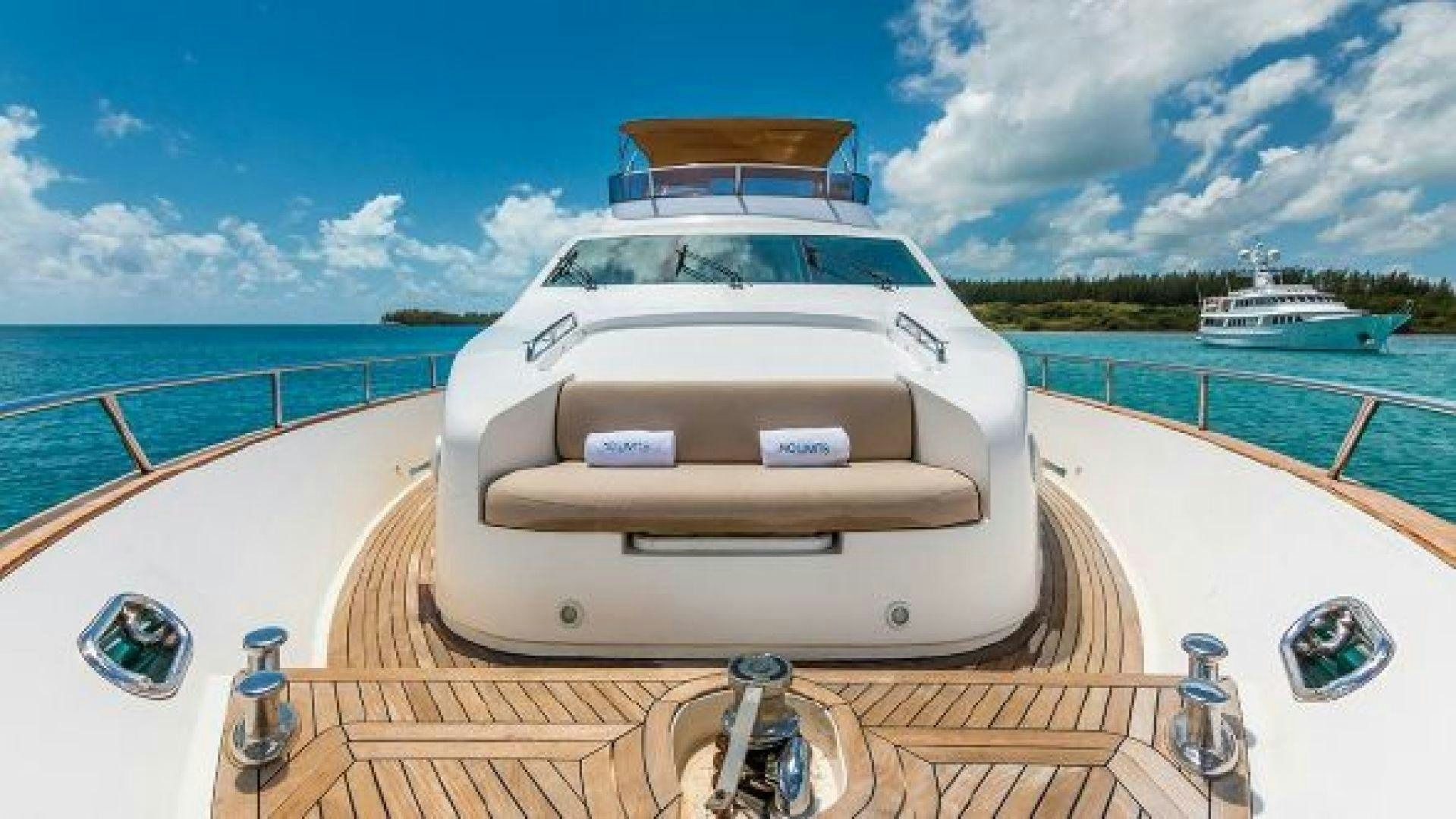 a boat on a body of water aboard NO LIMITS Yacht for Sale