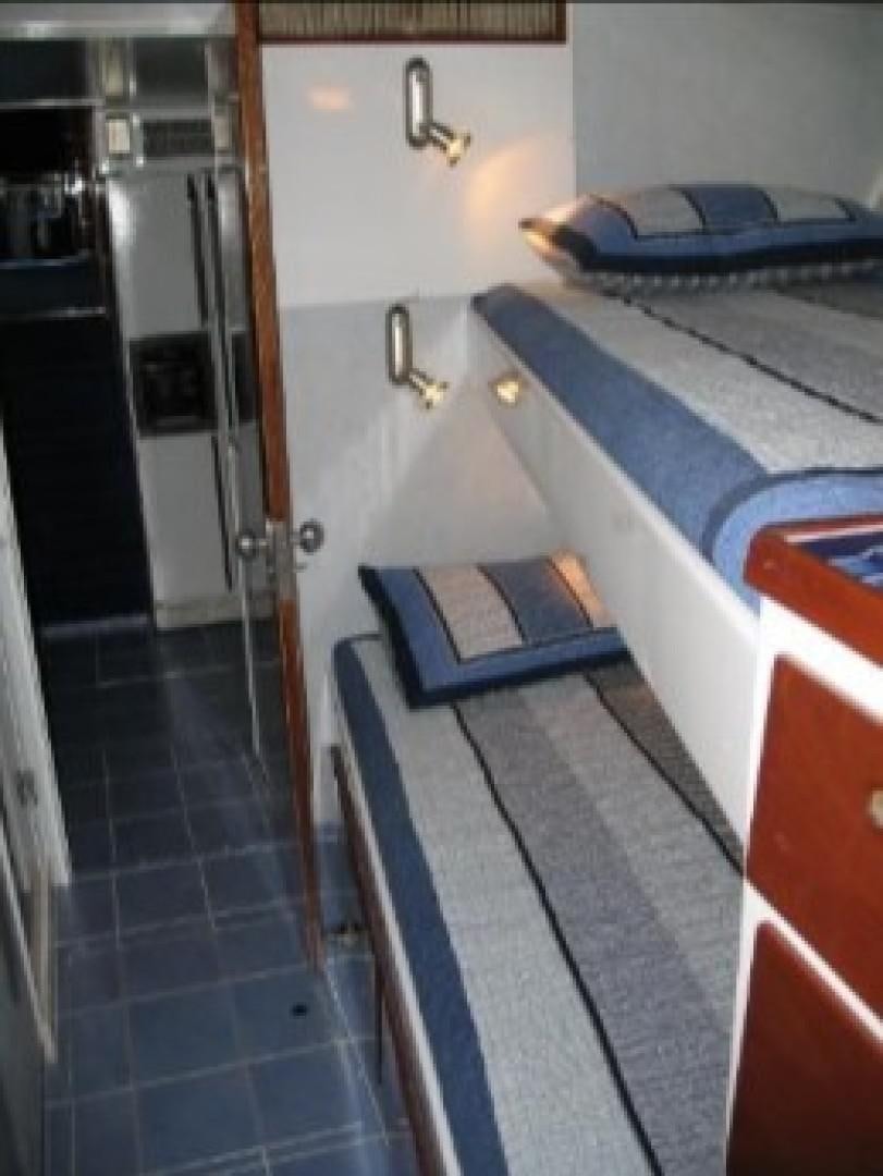 a room with a blue counter and a blue tiled floor aboard FANTASEA Yacht for Sale