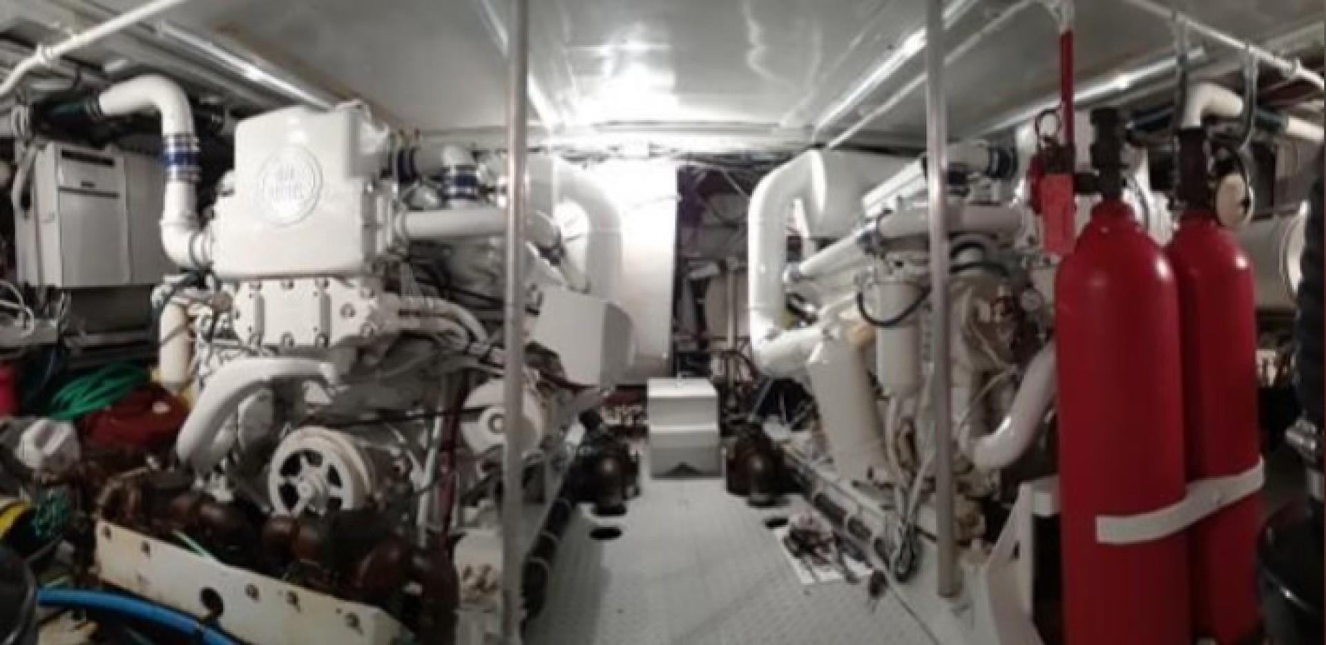 a room with machinery aboard FANTASEA Yacht for Sale